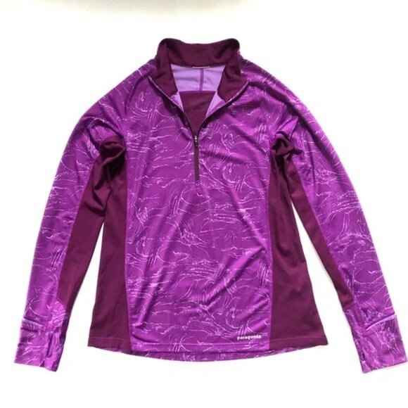 Patagonia Women's All Weather Zip‎ Neck Long Sleeve Top Size Medium - Picture 1 of 10